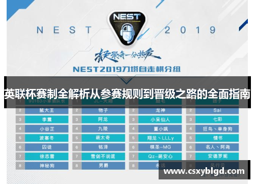 英联杯赛制全解析从参赛规则到晋级之路的全面指南